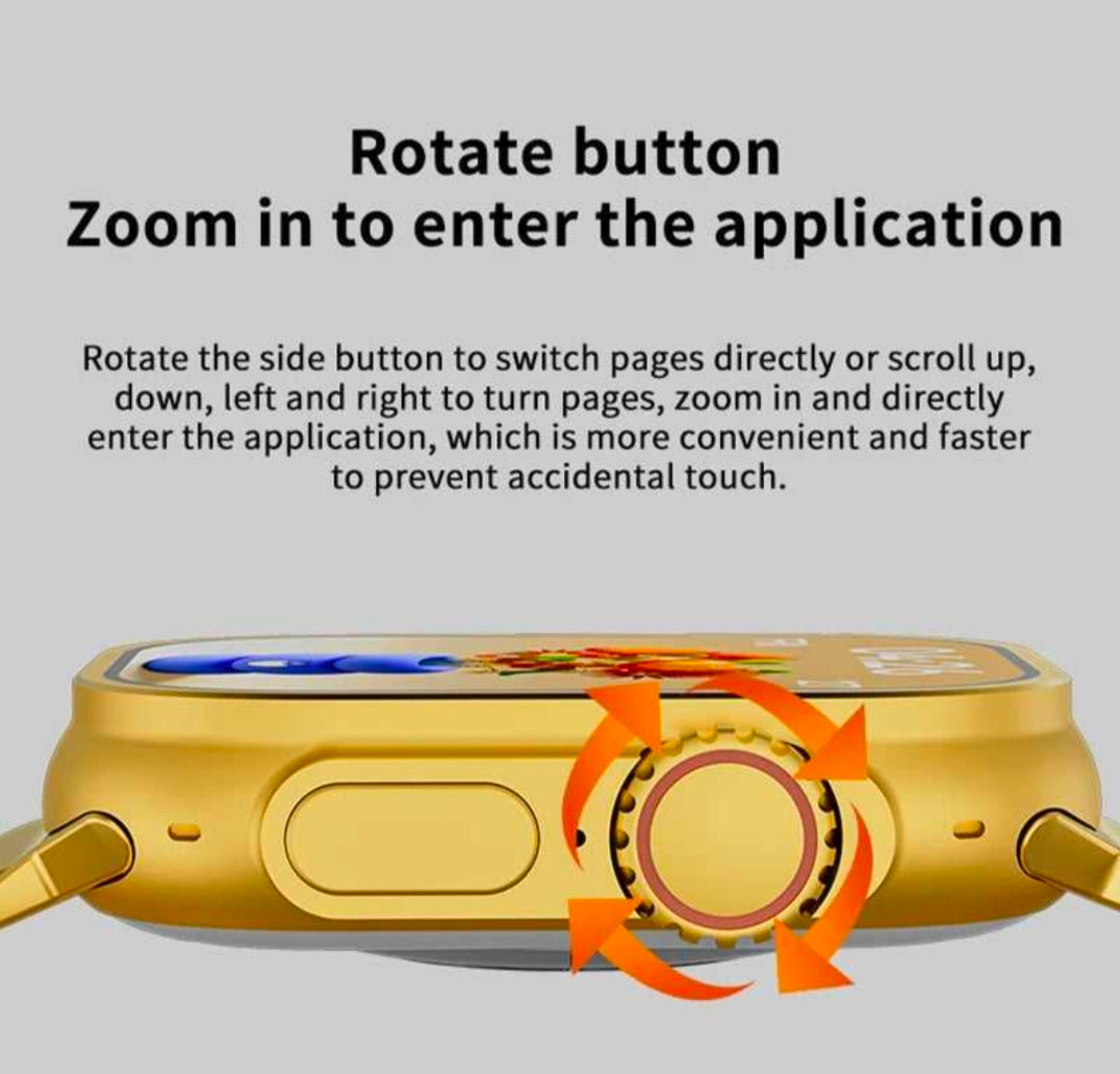 Luxury Gold Smart Watch (Apple Watch Style – Metal Strap Edition)