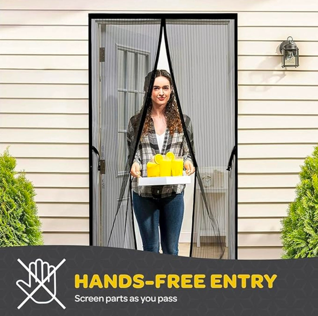Hands-Free Mesh Screen Door